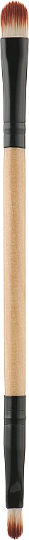 Пензлик для макіяжу двосторонній, дерев'яна ручка - Cosmo Shop — фото N1