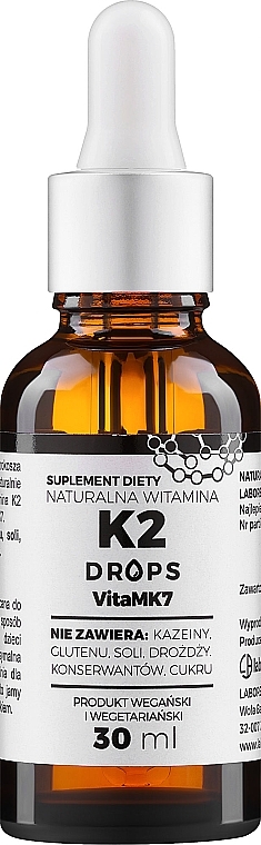 Харчова добавка "Вітамін K2 Drops", в краплях - Laborell — фото N1