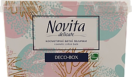 Косметичні ватні палички, в боксі, варіант 4 - Novita Delikate Cosmetic Cotton Buds Deco-box — фото N1