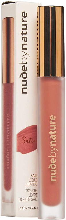 Рідка губна помада - Nude by Nature Satin Liquid Lipstick — фото N2