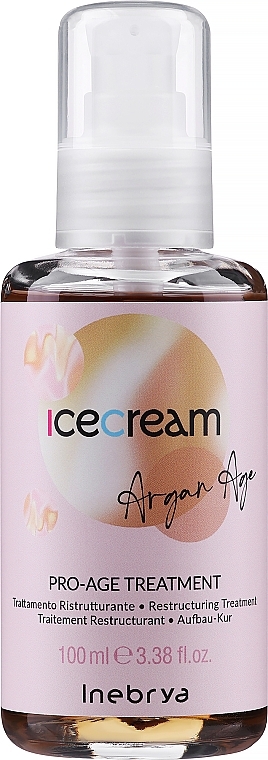 УЦЕНКА Аргановое масло против посеченных кончиков - Inebrya Ice Cream Pro Age Treatment Argan Oil * — фото N1