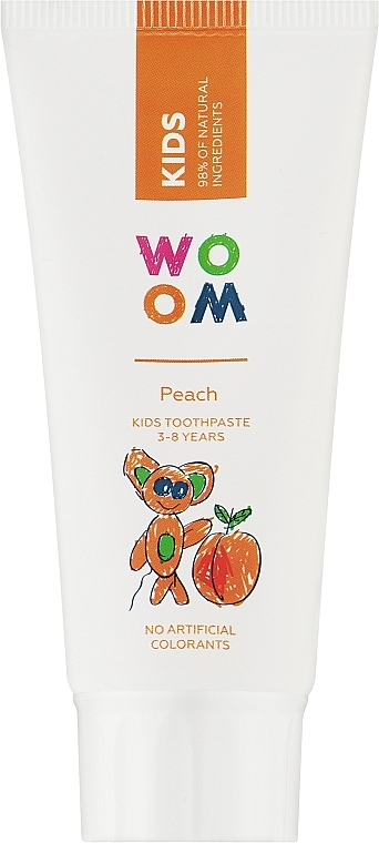 Дитяча зубна паста "Персик" - Woom Kids Peach Toothpaste — фото N1