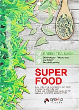 Тканинна маска для обличчя "Зелений чай" - Eyenlip Super Food Green Tea Mask — фото N1