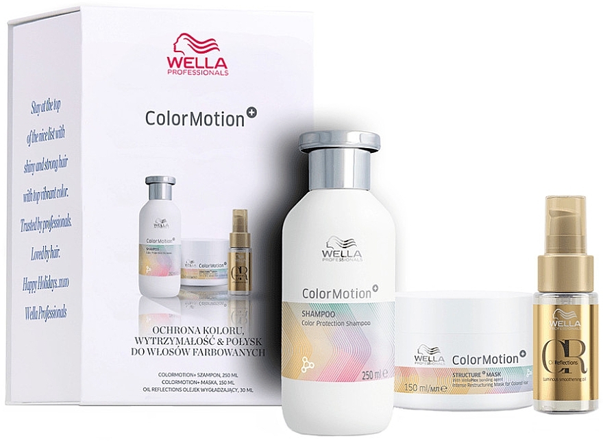 Набір - Wella Professionals Color Motion+ Set (shmp/250ml + h/mask/150ml + h/oil/30ml) — фото N1