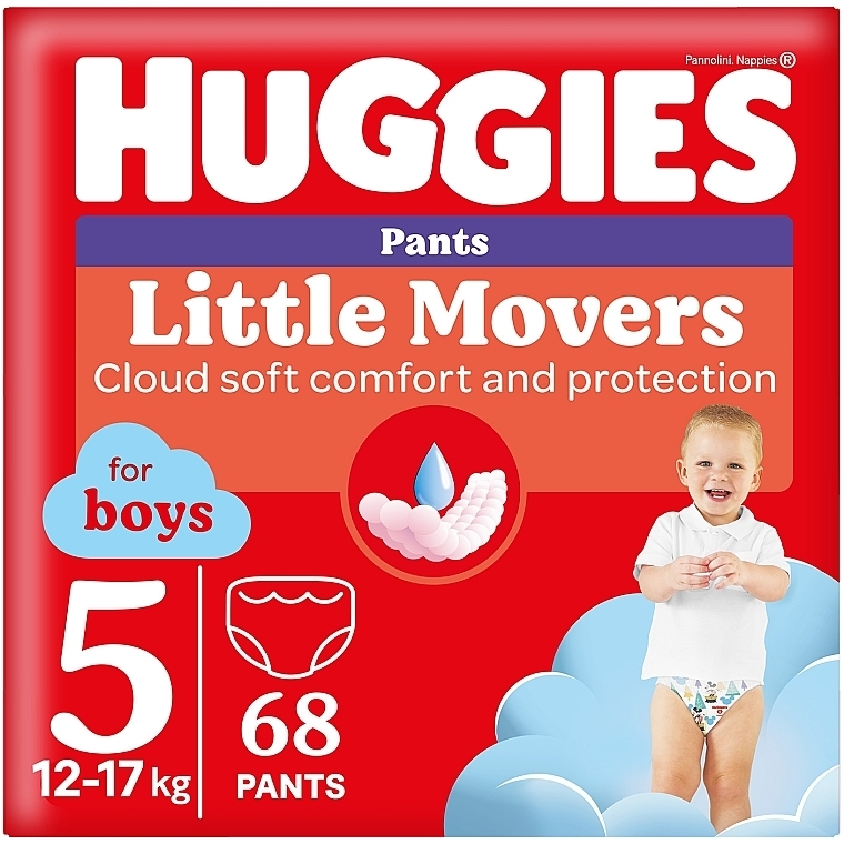 Трусики-подгузники Pants 5, для мальчиков, 68 шт - Huggies — фото N1