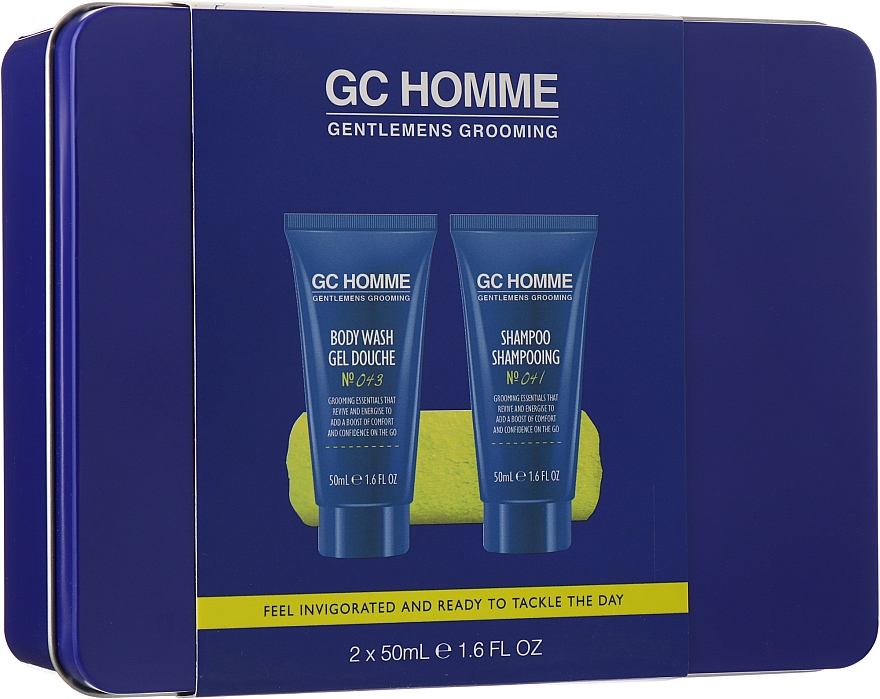 Набір - Grace Cole GC Homme Sport Boxed In (shm/50ml + sh/gel/50ml + sponge/1pc) — фото N1