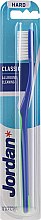 Зубная щетка с жесткой щетиной "Классик", синяя - Jordan Classic Hard Toothbrush — фото N1