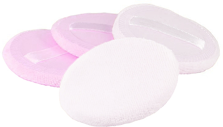 Спонж CS055WP для пудри 4в1, рожевий + білий - Cosmo Shop Sponge — фото N1