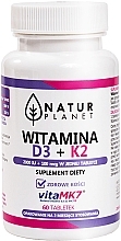 Витамин D3 + K2, в таблетках - NaturPlanet Vitamin D3 + K2  — фото N1