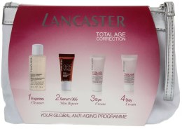 Духи, Парфюмерия, косметика Набор - Lancaster Total Age Correction (cr/3ml + serum/3ml + eye/cr/3ml + tonic/30ml + косметичка)