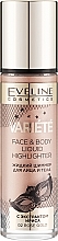 Парфумерія, косметика Рідкий хайлайтер - Eveline Cosmetics Variete Face & Body Liquid Highlighter