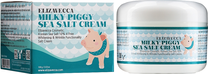 Солевой коллагеновый крем для лица - Elizavecca Face Care Milky Piggy Sea Salt Cream — фото N2