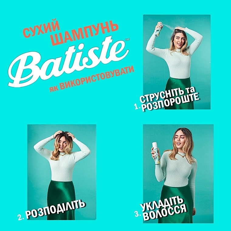 Набор для волос - Batiste (dry shmp/2x200ml) — фото N3