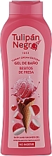 Гель для ванны и душа с ароматом сладкой клубники - Tulipan Negro Yummy Cream Edition Strawberry Kisses Bath And Shower Gel — фото N1