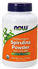 Природная добавка "Спирулина" в порошке - Now Foods Certified Organic Spirulina Powder — фото N1