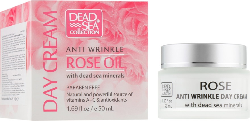 Дневной крем против морщин с маслом розы и минералами Мертвого моря - Dead Sea Collection Anti Wrinkle Rose Oil Day Cream