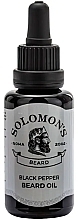 Олія для бороди "Чорний перець" - Solomon's Beard Oil Black Pepper — фото N1