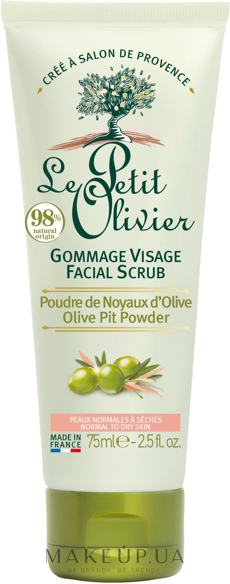 Скраб для обличчя з маслом оливи - Le Petit Olivier Face Cares With Olive Oil — фото 75ml