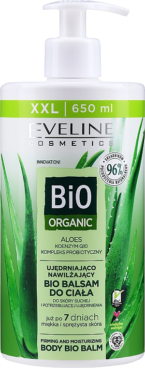 Бальзам для тіла з алое вера - Eveline Cosmetics Bio Organic Firming & Moisturizing Body Bio Balm Aloe Vera — фото N1