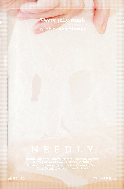 Освітлювальна тканинна маска для обличчя - Needly Peony Jelly Mask — фото N1