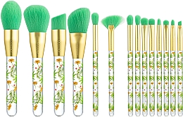 Духи, Парфюмерия, косметика Набор кистей для макияжа "Tropical" Р1407, 14 шт - Docolor Makeup Brush Set