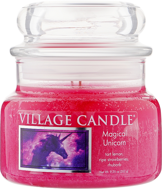 Ароматическая свеча в банке "Волшебный единорог" - Village Candle Magical Unicorn — фото N1