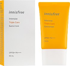 Духи, Парфюмерия, косметика Солнцезащитный крем - Innisfree Intensive Triple Care Sunscreen SPF50+ PA++++