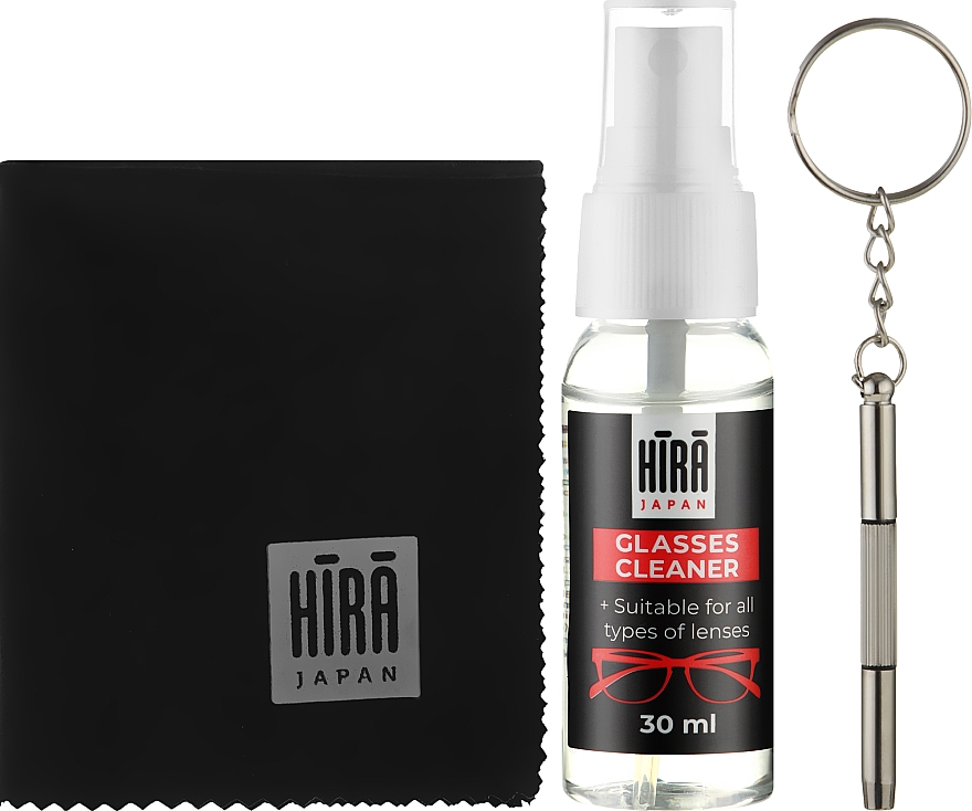 Набір для чищення оптики - Hira (spray/30ml + accessories/2pcs)