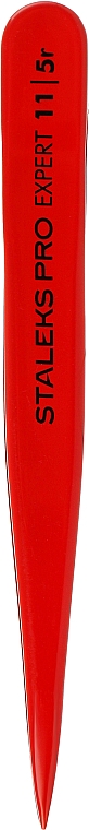 Пинцет для бровей, TE-11/5r, красный - Staleks Pro — фото N2