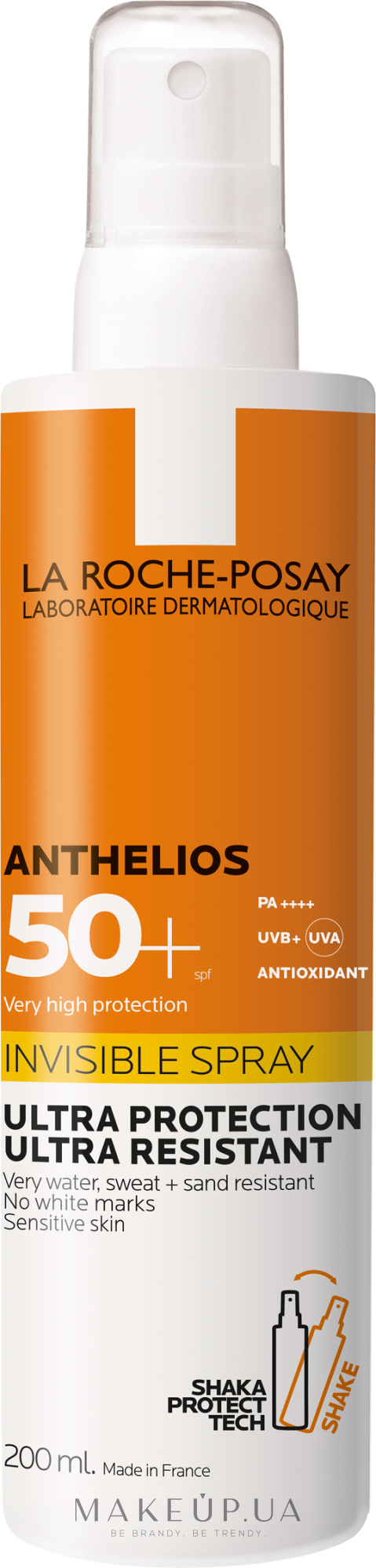 Солнцезащитный стойкий невидимый спрей для кожи лица и тела, очень высокая степень защиты SPF50+ - La Roche-Posay Anthelios Invisible Spray — фото 200ml
