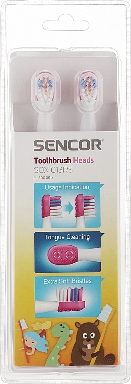 Сменные насадки для электрической зубной щетки, 4 шт. - Sencor SOX 013RS — фото N1