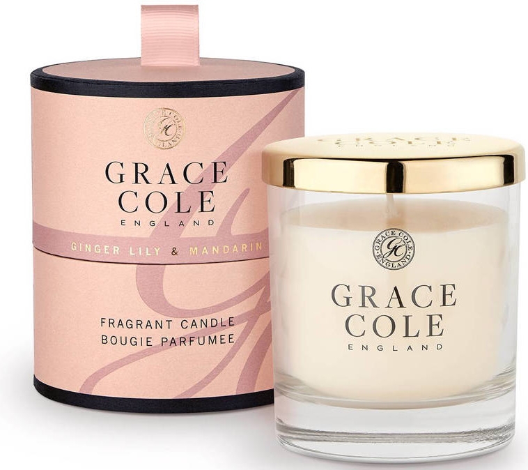 Ароматизированная свеча - Grace Cole Boutique Ginger Lily & Mandarin Fragrant Candle — фото N5