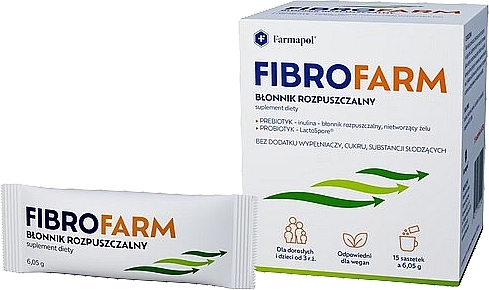 Харчова добавка з розчинною клітковиною, саше - Farmapol Fibrofarm Suplement Diety — фото N1