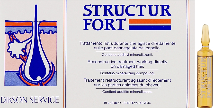 УЦЕНКА  Ампульное средство для восстановления безжизненных, посеченных волос - Dikson Structur Fort * — фото N1