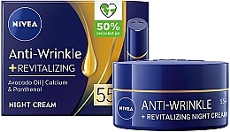 Парфумерія, косметика Нічний крем проти зморщок + ревіталізація 55+ - NIVEA Anti-Wrinkle + Revitalizing Night Care