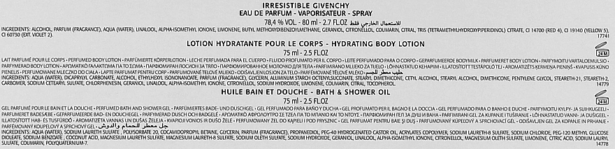 Givenchy Irresistible Givenchy - Набір (edp/80ml + b/lot/75ml + bath/oil/75ml) — фото N3