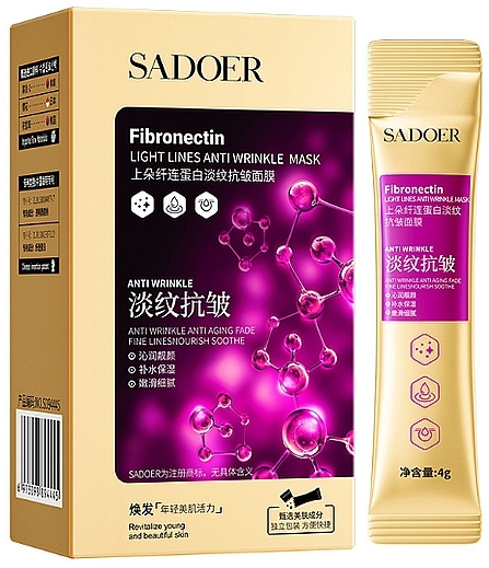 Маска-стик для лица с фибронектином - Sadoer Fibronectin Light Lines Anti Wrinkle Mask — фото N1