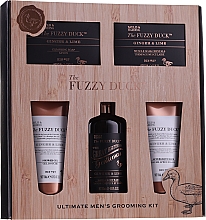 Парфумерія, косметика Набір - Baylis & Harding Men's Fuzzy Duck Ginger & Lime Lixury Ultimate Grooming Kit (shm/300ml + soap/150g + sh/gel/130ml + ash/balm/130ml + face/cloth)