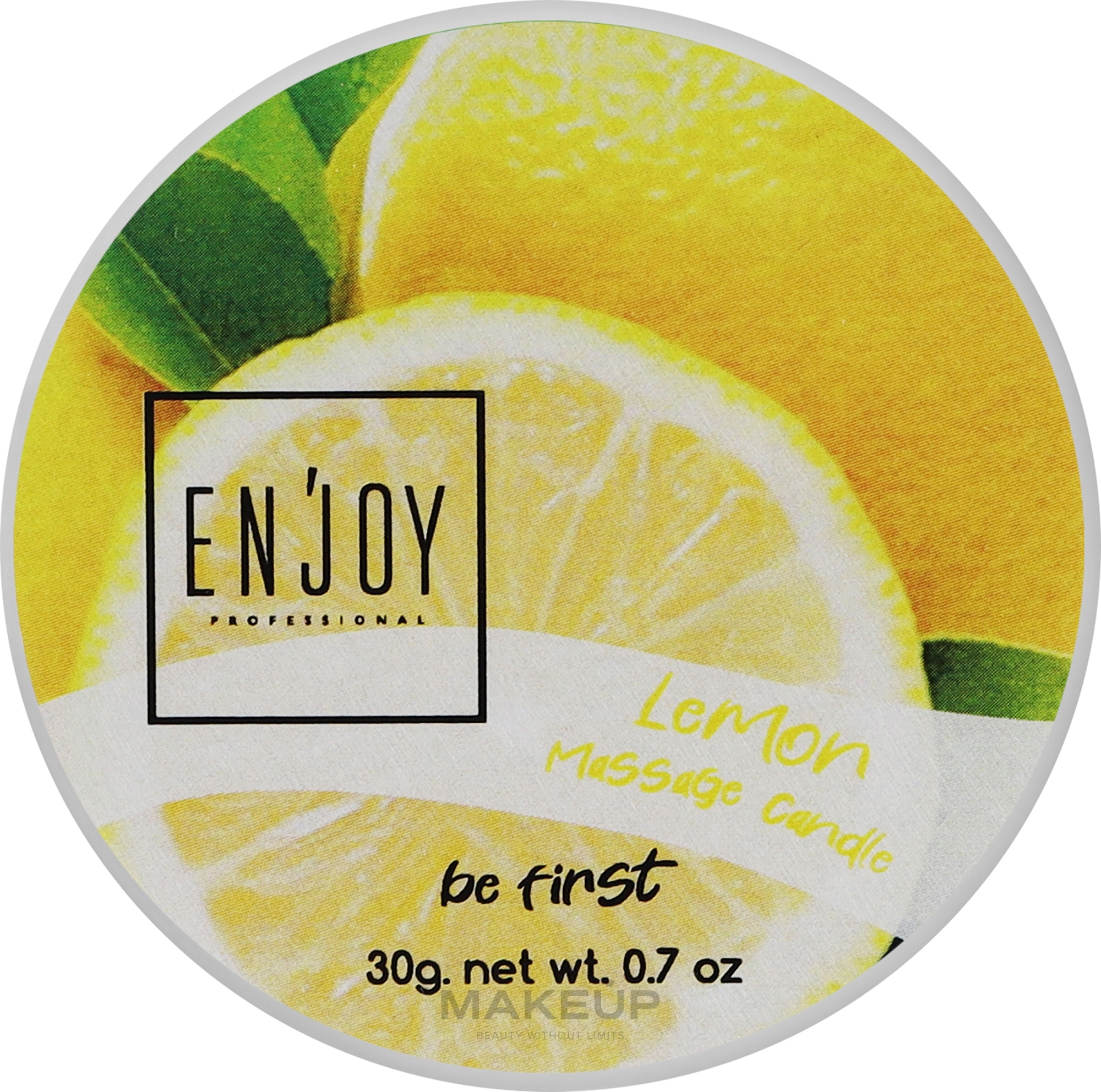 Фруктова масажна свічка "Лимон" - Enjoy Professional Be First Massage Candle Lemon — фото 30g