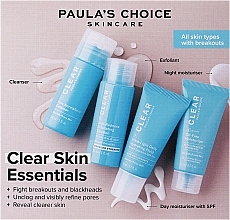 Духи, Парфюмерия, косметика Набор - Paula's Choice Clear Skin Essentials Kit (f/gel/30ml + f/peel/30ml + f/fluid/15ml + f/cr/15ml)