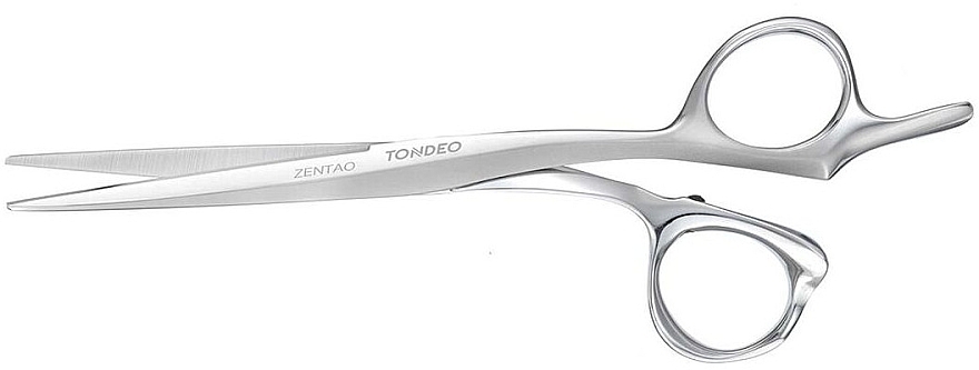 Ножиці перукарські прямі 9043, 13.97 см, чорні - Tondeo Zentao Black Offset 5.5" — фото N1