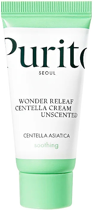 УЦЕНКА Успокаивающий крем с центеллой без эфирных масел - Purito Seoul Wonder Releaf Centella Cream Unscented (Travel Size) * — фото N1