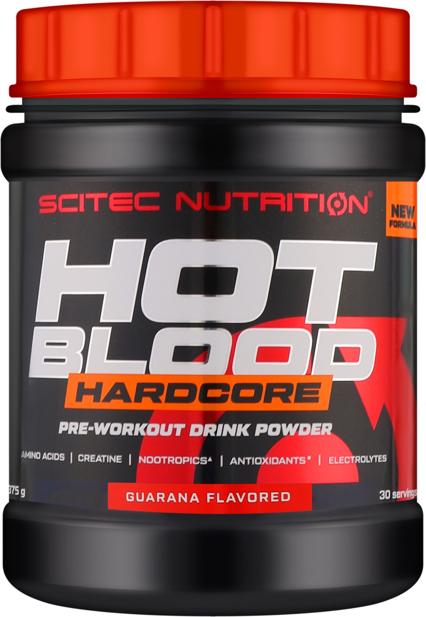 Предтренировочный комплекс - Scitec Nutrition Hot Blood Hardcore Guarana — фото 375g