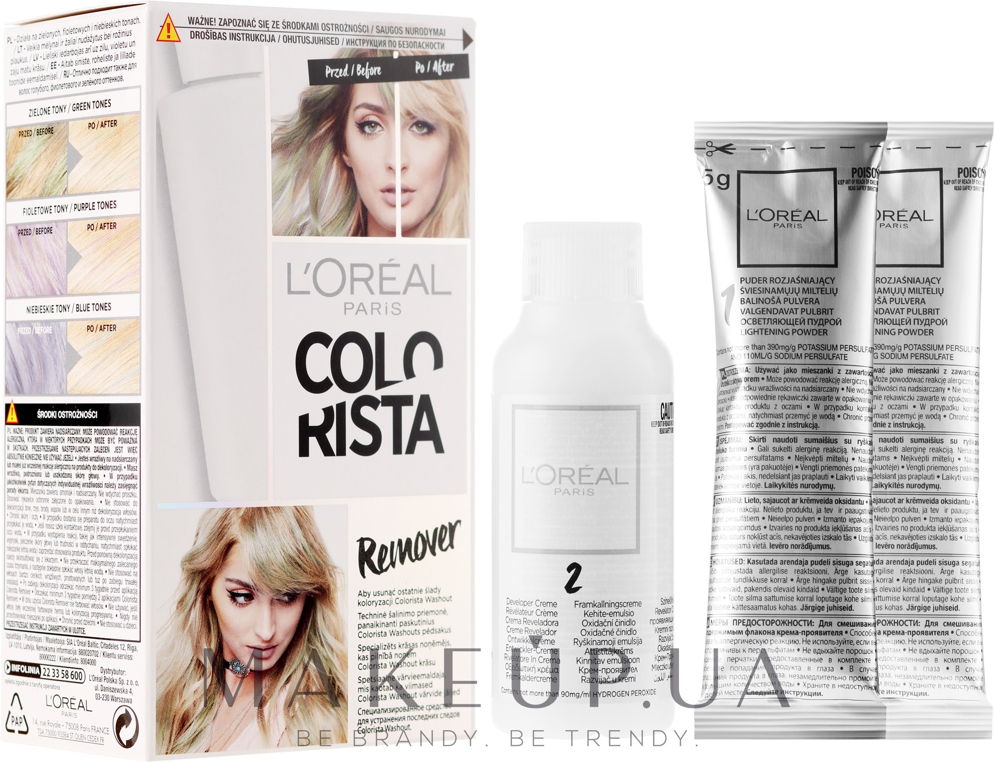 7. L'Oreal Paris Colorista Hair Makeup Temporary 1-Day Hair Color for Brunettes, Blue - wide 8