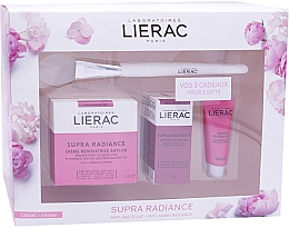 Парфумерія, косметика Набір - Lierac Supra Radiance Cream Spring Box (f/cr/50ml + f/mask/10ml + eye/serum/3ml + acc)