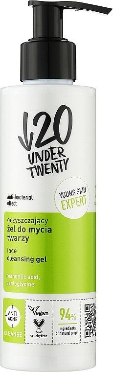 Очищающий гель для умывания - Under Twenty Anti! Acne Face Cleansing Gel — фото N1