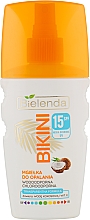 Кокосовый спрей для лица и волос - Bielenda Bikini Tanning Mist SPF 15 — фото N1