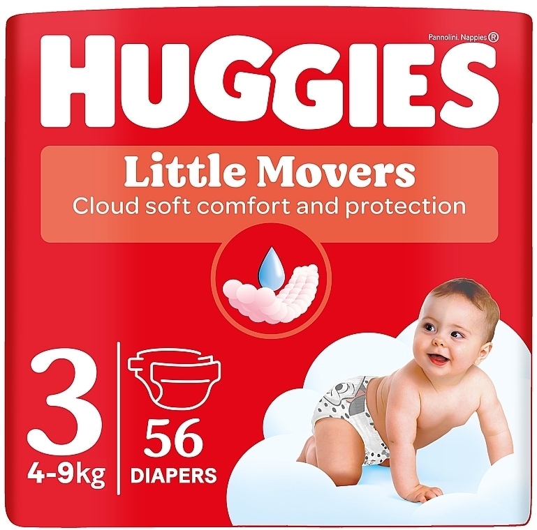 Подгузники Ultra Comfort 3 (4-9 кг), 56 шт - Huggies