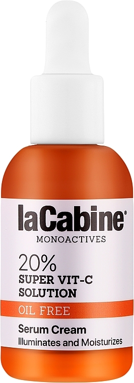 Крем-сироватка для освітлення та зволоження  шкіри обличчя - La Cabine 20% Super Vit-C 2 in 1 Serum Cream