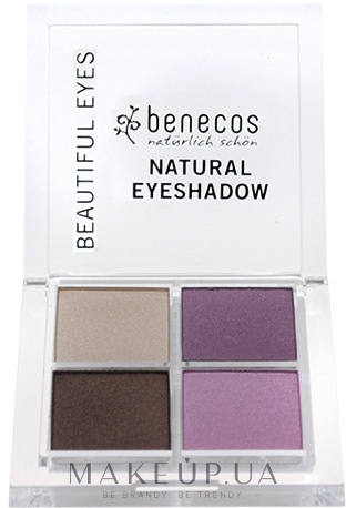 Палетка тіней для очей - Benecos Natural Quattro Eyeshadow Beautiful Eyes — фото 01 - Beautiful Eyes